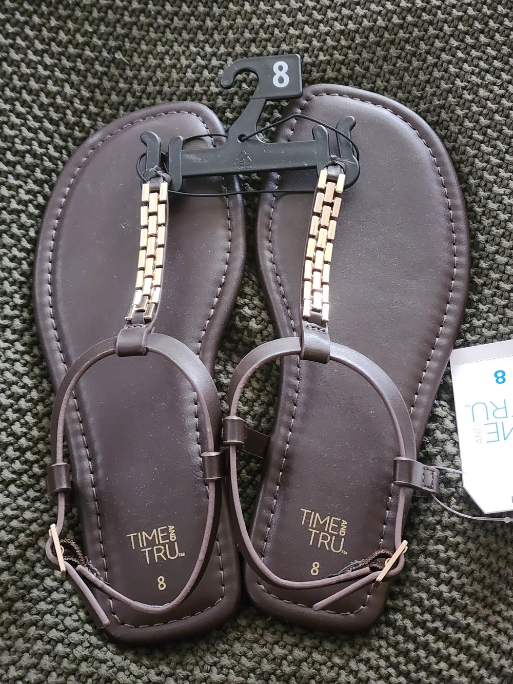 '26 Summer Women's Brown With Gold Accent Sandals